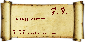 Faludy Viktor névjegykártya